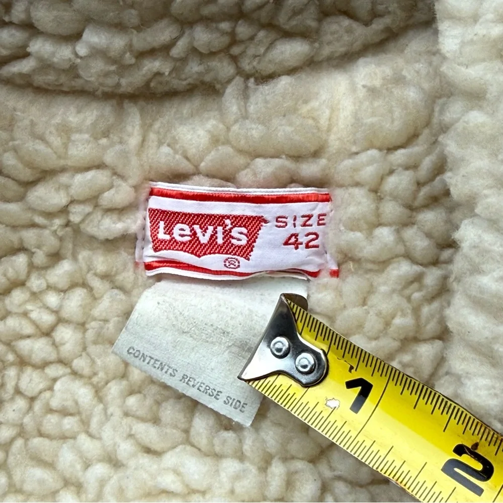 Vintage 70’s Levi’s Denim Sherpa Jacket - Picture 9 of 12